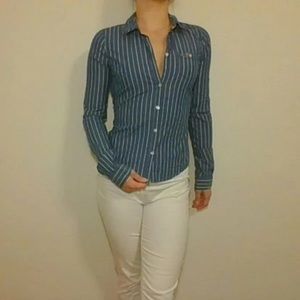 Hollister Stripe Button Down Shirt